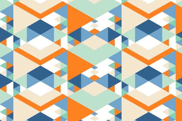 diseño plano patrón geométrico colorido