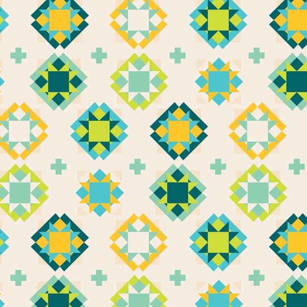 diseño plano patrón geométrico colorido