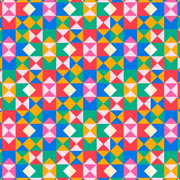 diseño plano patrón geométrico colorido