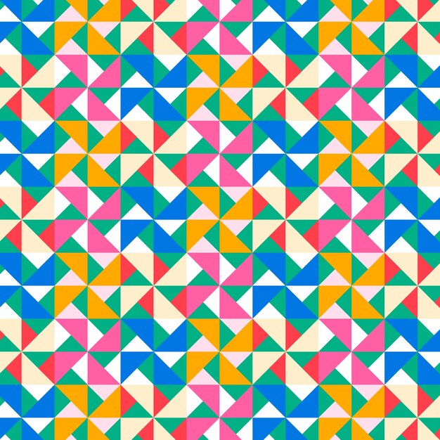 diseño plano patrón geométrico colorido
