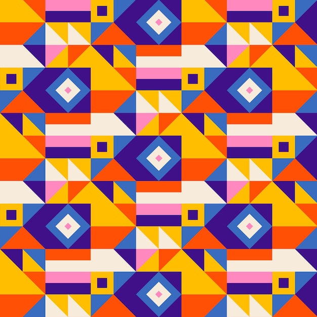 diseño plano patrón geométrico colorido