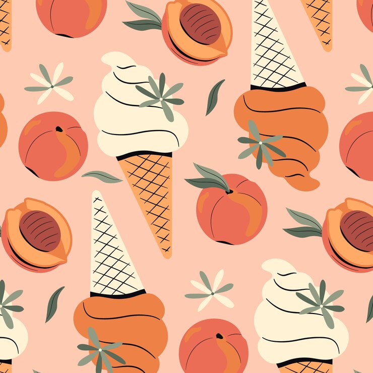 Diseño plano de patrón pastel de temporada de verano