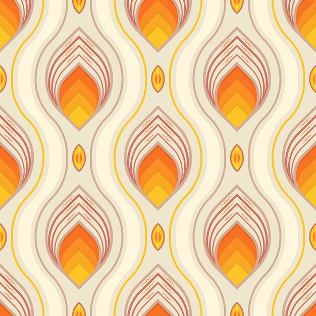 Diseño plano de patrón de renovación retro