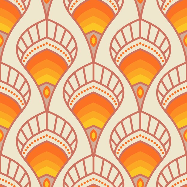 Diseño plano de patrón de renovación retro