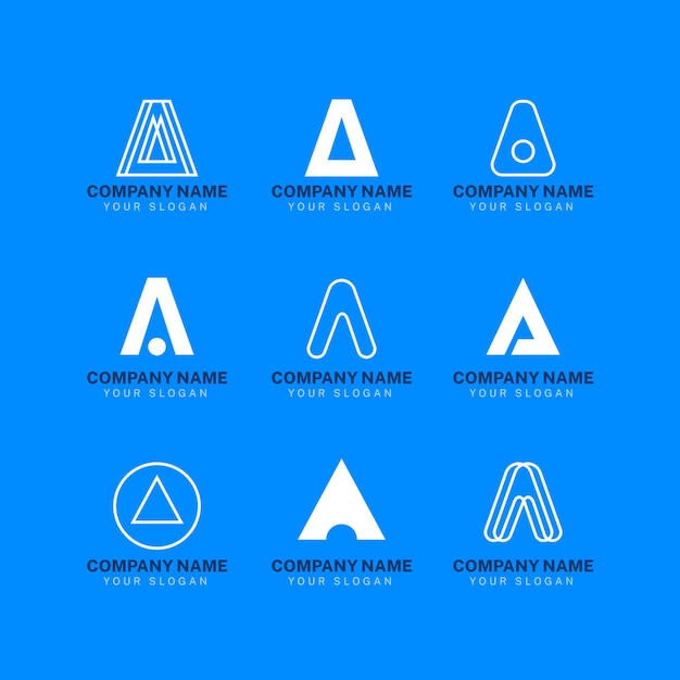 Diseño plano de plantillas de logotipo