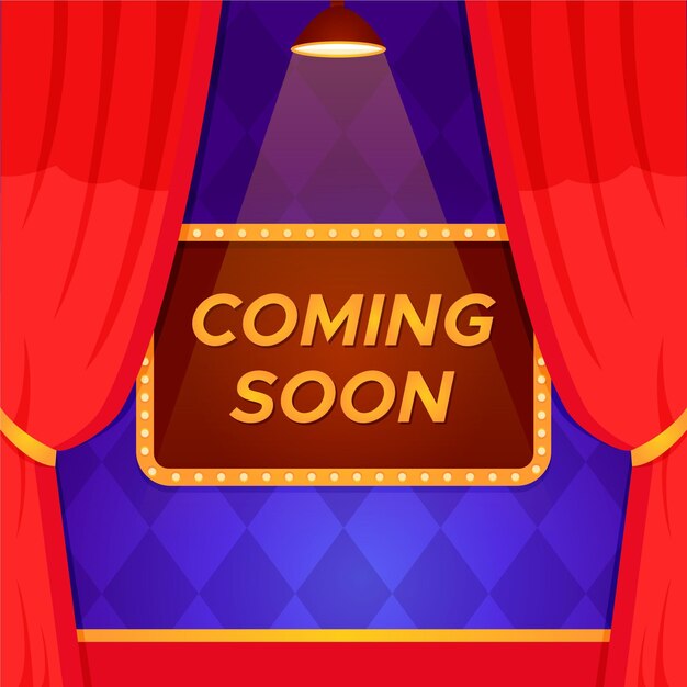 Diseño plano próximamente fondo