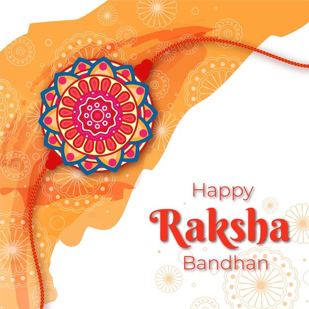 Diseño plano raksha bandhan