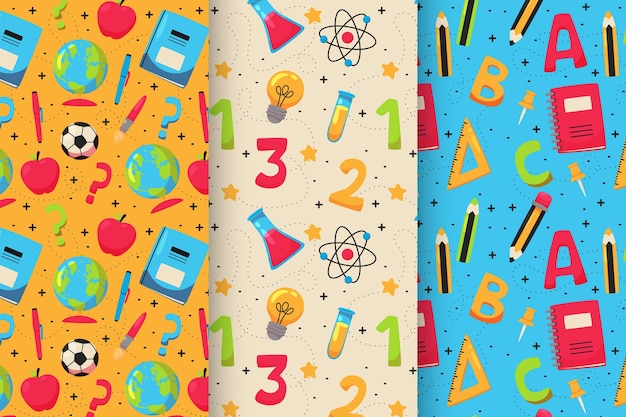 Diseño plano de regreso a la escuela