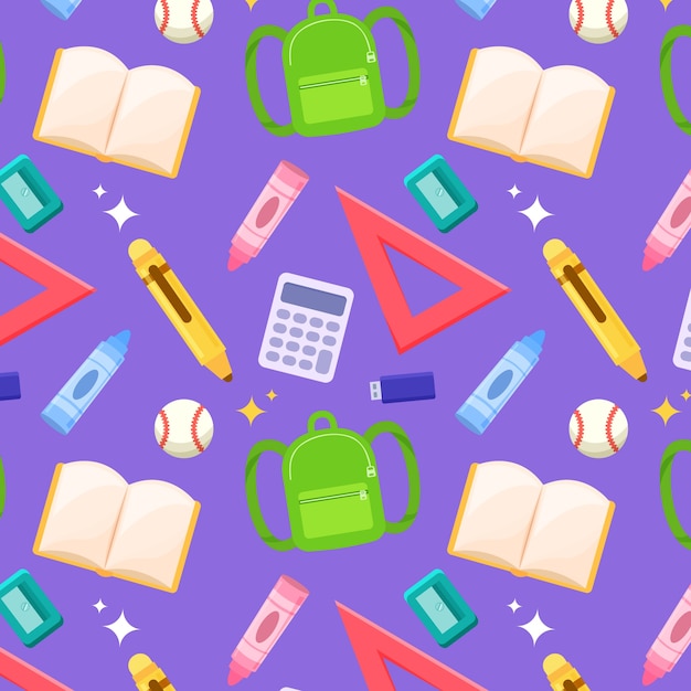 Diseño plano de regreso a la escuela