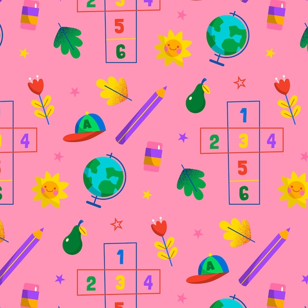Diseño plano de regreso a la escuela