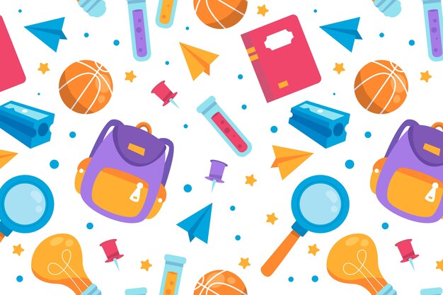 Diseño plano de regreso a la escuela