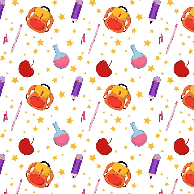 Diseño plano de regreso a la escuela