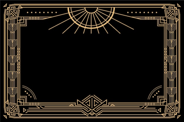 Diseño plano retro de fondo art deco
