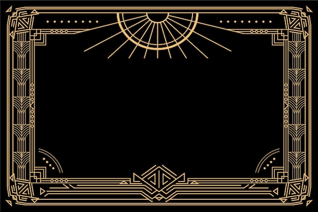 Vector gratuito diseño plano retro de fondo art deco