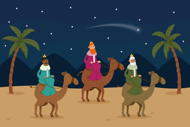 Diseño plano reyes magos day