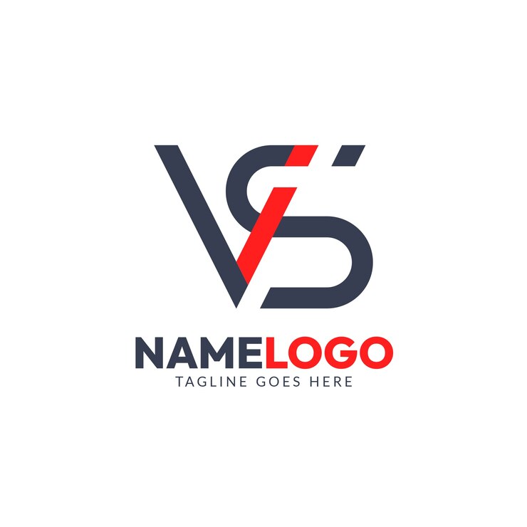 Vector gratuito diseño plano vs diseño de logotipo