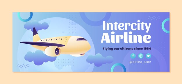 Diseño de plantilla de aerolínea degradada