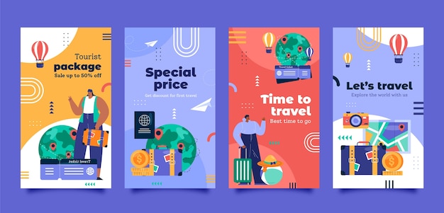 Vector gratuito diseño de plantilla de agencia de viajes