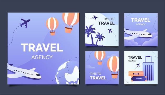 Vector gratuito diseño de plantilla de agencia de viajes