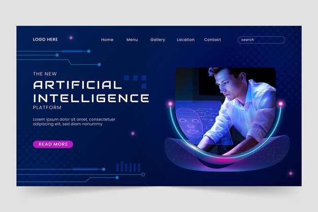 Diseño de plantilla de ai degradado