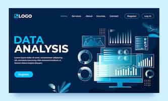 Vector gratuito diseño de plantilla de análisis de datos