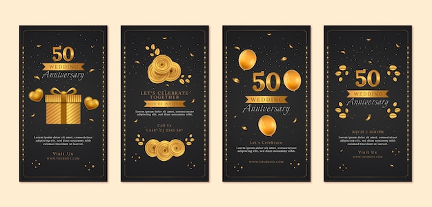 Vector gratuito diseño de plantilla de aniversario degradado