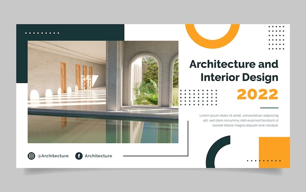Diseño de plantilla de anuncio de facebook de arquitecto