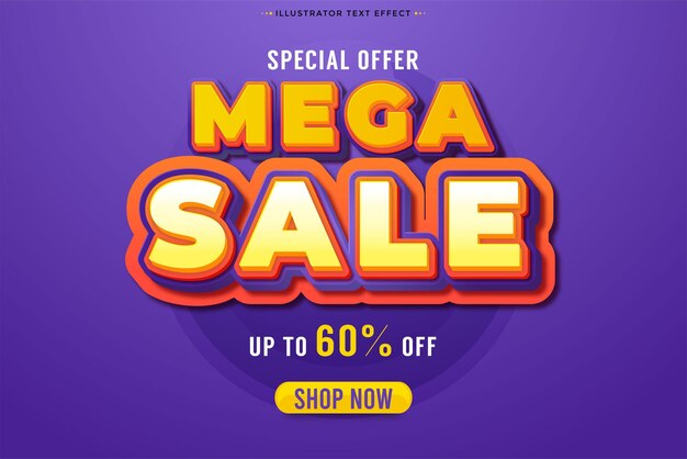 Diseño de plantilla de banner de mega venta con podio