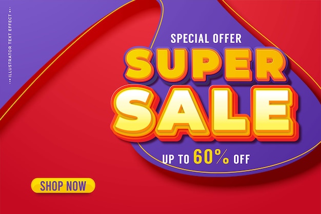 Diseño de plantilla de banner de super venta