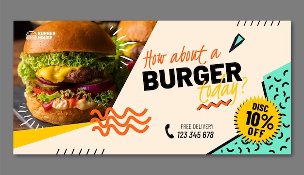 Vector gratuito diseño de plantilla de banner de venta de restaurantes