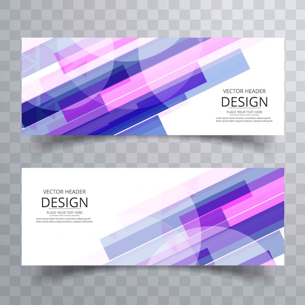 Vector gratuito diseño de plantilla de banners coloridos abstractos