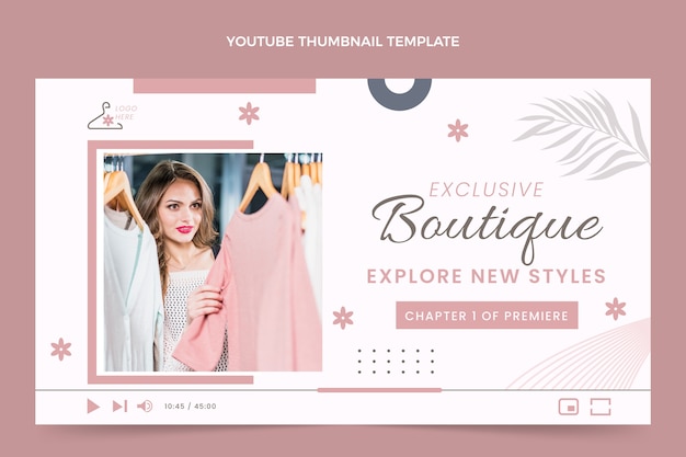 Diseño de plantilla de boutique mínima de diseño plano
