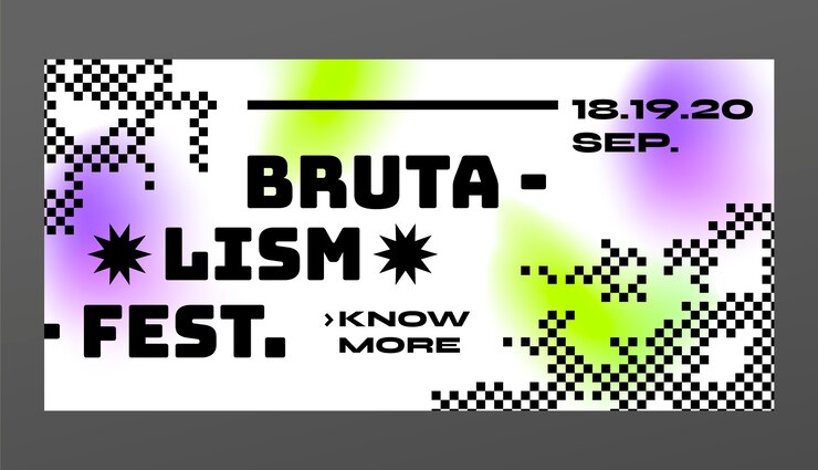 Vector gratuito diseño de plantilla de brutalismo