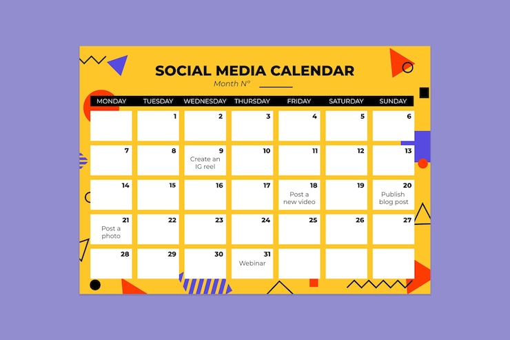 Vector gratuito diseño de plantilla de calendario de mes