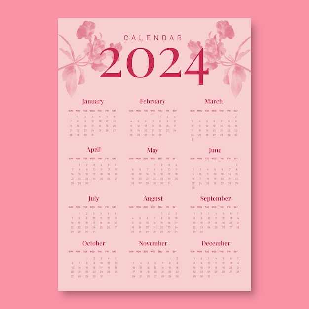 Vector gratuito diseño de la plantilla del calendario