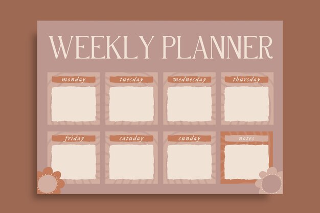 Diseño de la plantilla del calendario