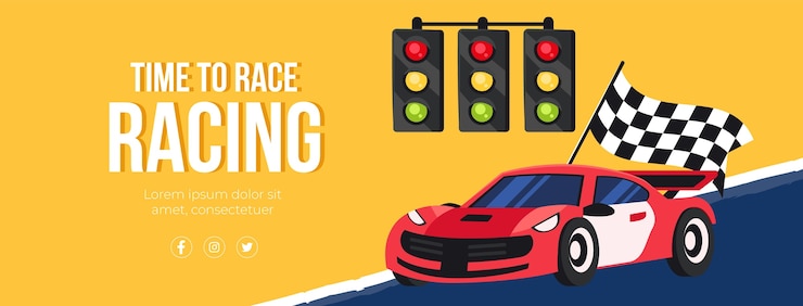 Vector gratuito diseño de plantilla de carreras