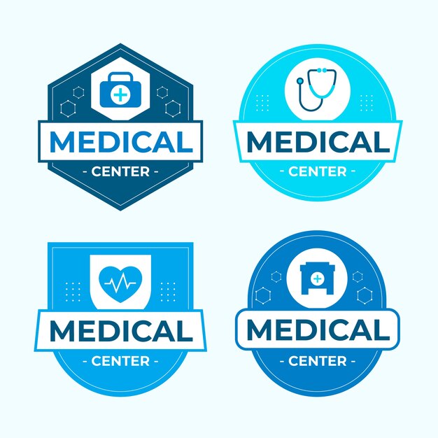 Diseño de plantilla de centro médico dibujado a mano