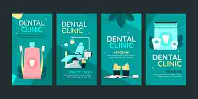 Vector gratuito diseño de plantilla de clínica dental