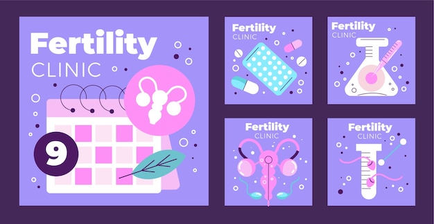 Vector gratuito diseño de plantilla de clínica de fertilidad.