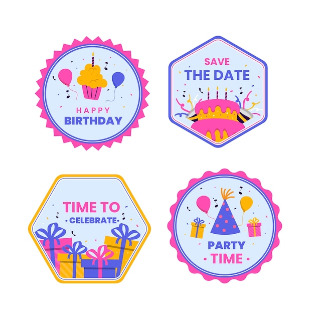 Diseño de plantilla de cumpleaños dibujado a mano