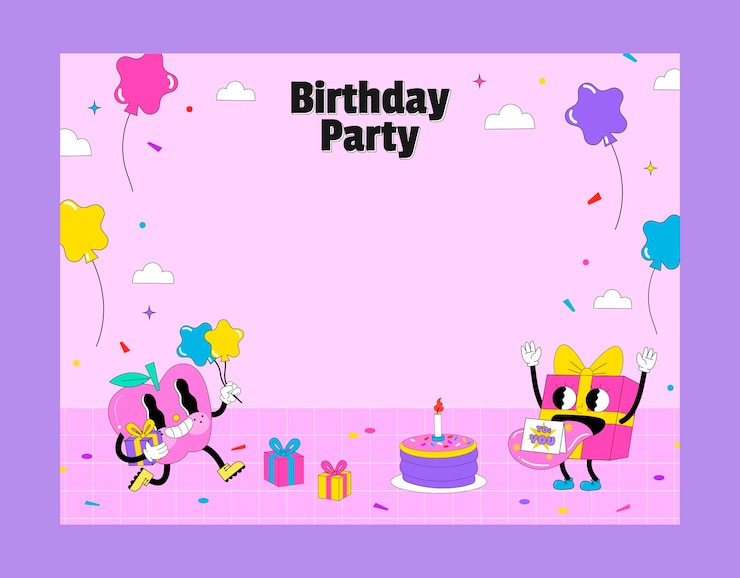 Vector gratuito diseño de plantilla de cumpleaños dibujado a mano