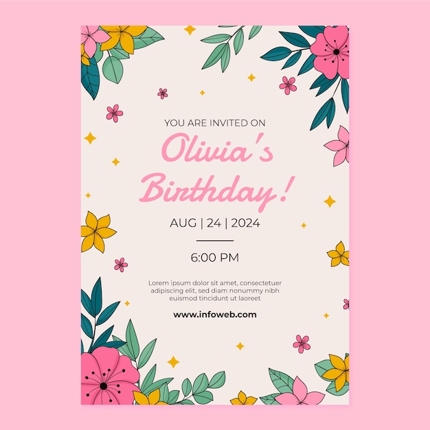 Diseño de plantilla de cumpleaños