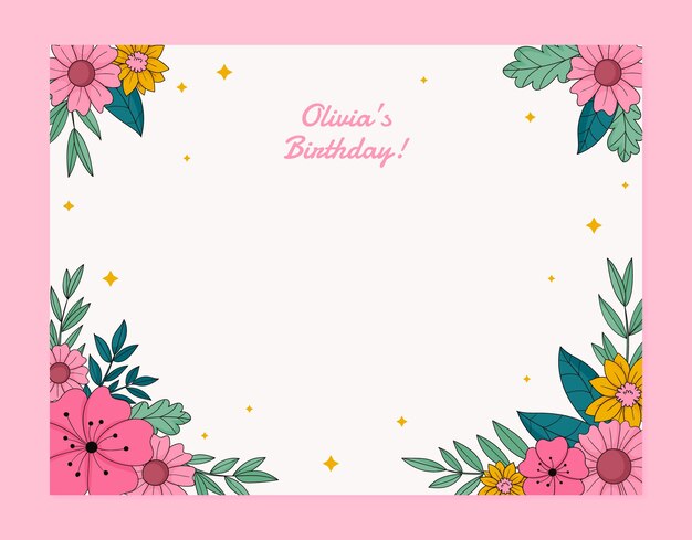 Diseño de plantilla de cumpleaños