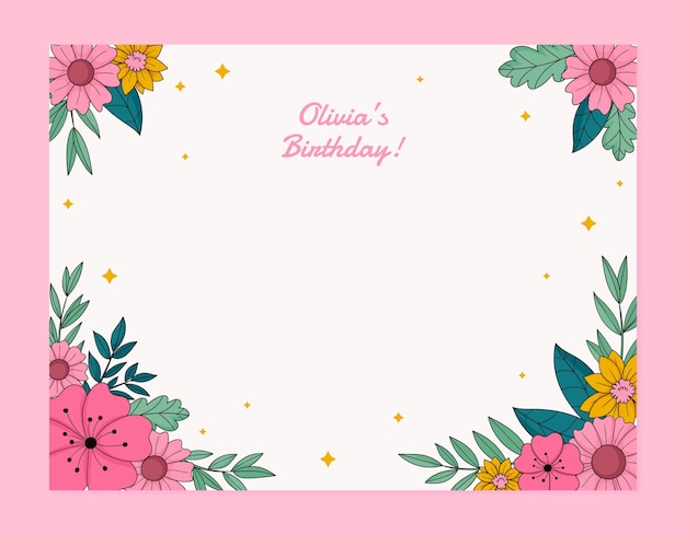 Diseño de plantilla de cumpleaños