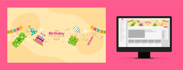 Vector gratuito diseño de plantilla de cumpleaños