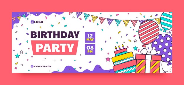 Diseño de plantilla de cumpleaños