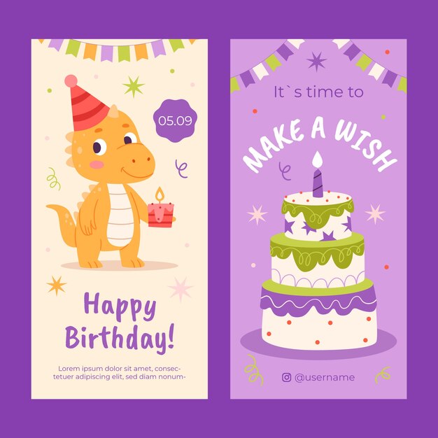 Diseño de plantilla de cumpleaños