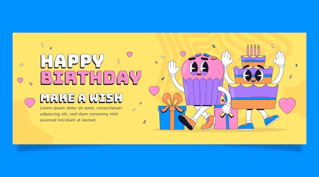 Diseño de plantilla de cumpleaños
