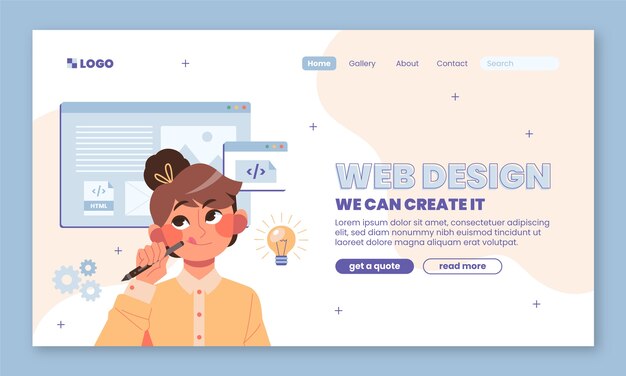 Vector gratuito diseño de plantilla de diseñador web